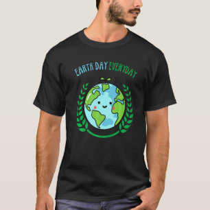 Aardedag Elke Dag Schattige Aarde T-shirt