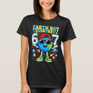 Aardedag elke dag zes zeven 67 planeet jubileum t-shirt