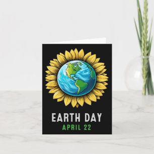 Aardedag Gelukkige Aardedag Zonnebloem Aarde Kinde Kaart