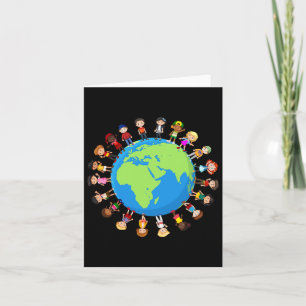 Aardedag Kinderen Rond De Wereld Milieuactivis Kaart