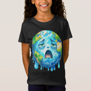 aardedag opwarmende smeltplaneet t-shirt