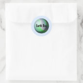 Aardedag Ronde Sticker (Tas)