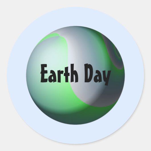Aardedag Ronde Sticker (Voorkant)