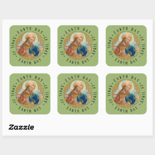 Aardedag & Sint-Franciscus van Assisi-plein sticke Vierkante Sticker