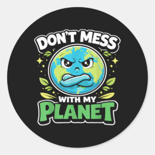 Aardedag Verpest de planeet Eco Klimaat niet Ronde Sticker