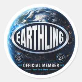Aardeling Officieel Lid Badge Ontwerp Ronde Sticker
