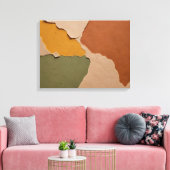 Aarden essentie rustieke kleur splash kunst canvas afdruk (Insitu (Woonkamer))