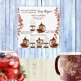 Aarden Theepot Afternoon Tea Party Bruidsfeest Kaart