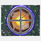 aardetekens fleece deken (Voorkant (Horizontaal))