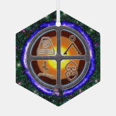 aardetekens glas ornament (Achterkant)