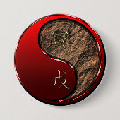 Aardetiger Ronde Button 7,6 Cm (Voorkant)