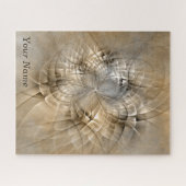 Aardetinten Abstracte Moderne Fractale Kunstnaam Legpuzzel (Horizontaal)