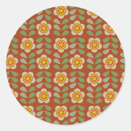 Aardetinten Bloem Sticker - Bloom & Stick