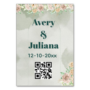 Aardetinten Bloemen Boho Elegante Salie Groen Kaart