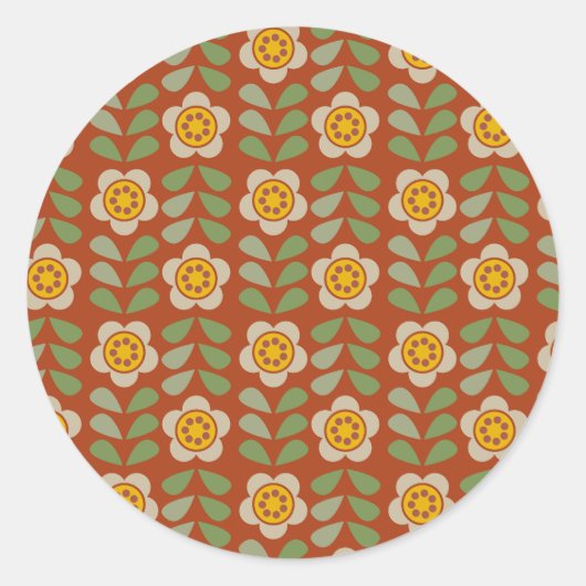 Aardetinten Bloemen Sticker - Bloom & Stick (Voorkant)