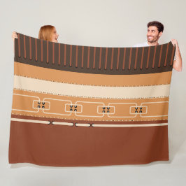 Aardetinten Strepen Minimalistisch Huisdecor Fleece Deken