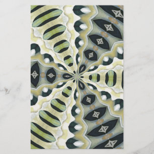 Aardetinten Symmetrische Kaleidoscoop Briefpapier