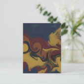 Aardetone Fluïde Abstracte Wervelingen Briefkaart (Staand voorkant)