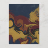 Aardetone Fluïde Abstracte Wervelingen Briefkaart (Voorkant)