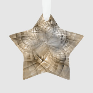 Aardetonen Abstracte Moderne Fractale Kunst Ster Ornament
