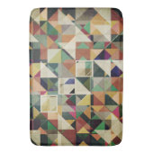 Aardetonen geometrisch patroon badmat (Voorkant Verticaal)