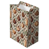 Aardetonen Kerstmispatroon#12 ID1009 Medium Cadeauzakje (Achterkant Gekanteld)