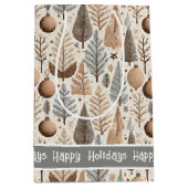 Aardetonen Kerstmispatroon#25 ID1009 Medium Cadeauzakje (Voorkant)