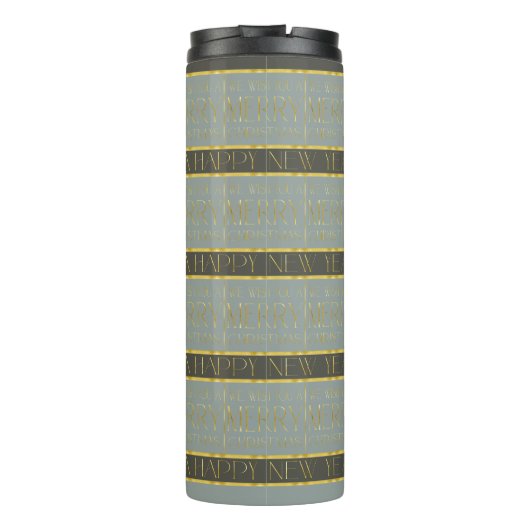 Aardetonen Kerstmispatroon#35b ID1009 Thermosbeker (Achterkant)