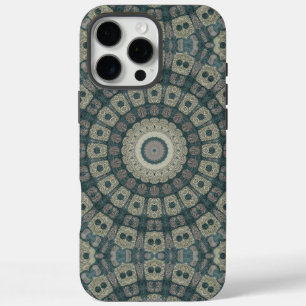 Aardetonen Mandala met Tribale Geometrische Patron iPhone 16 Pro Max Hoesje