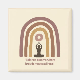 Aardetonen Mindfulness Regenboog Yoga Design Magneet