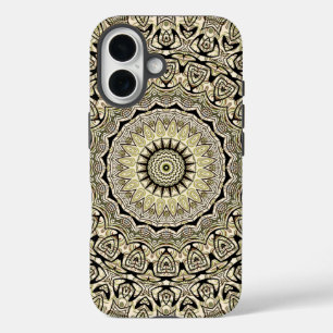 Aardetoon Mandala Ingewikkelde Geometrische Patron iPhone 16 Hoesje