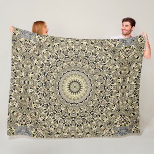 Aardetoon Mandala Ingewikkelde Geometrische Patron Fleece Deken
