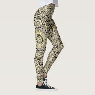 Aardetoon Mandala Ingewikkelde Geometrische Patron Leggings