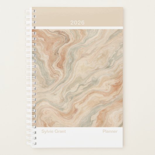 Aardetoon Marmer Modern Klein Planner (Voorkant)