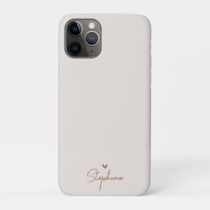 Aardetoon Minimalistische Hart Gepersonaliseerde C iPhone 11 Pro Hoesje