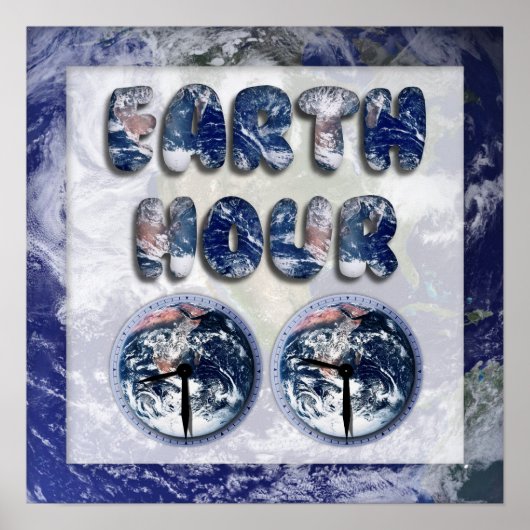 Aardeuur met klokken poster (Voorkant)