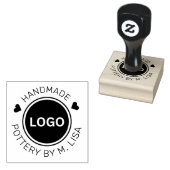 Aardewerk door Business Curved tekst Rubberstempel (Gestempeld)
