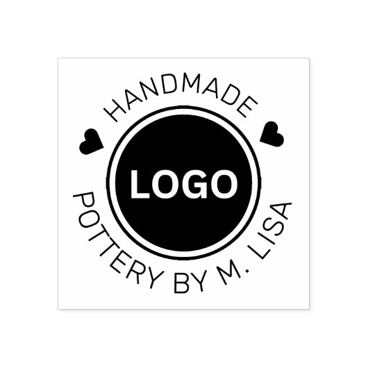 Aardewerk door Business Curved tekst Rubberstempel (Afrduk)