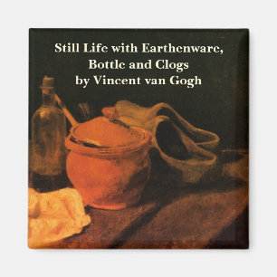 Aardewerk, fles en klompen door Vincent van Gogh Magneet