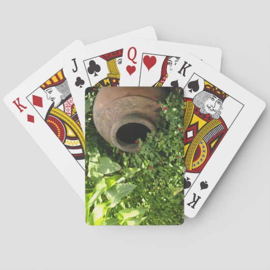 Aardewerk in de tuinbouwkaarten speelkaarten (Achterkant)
