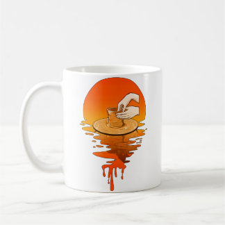 Aardewerk in vintage retro stijl koffiemok