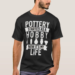 Aardewerk keramische pot kunstenaar oven klei ontw t-shirt