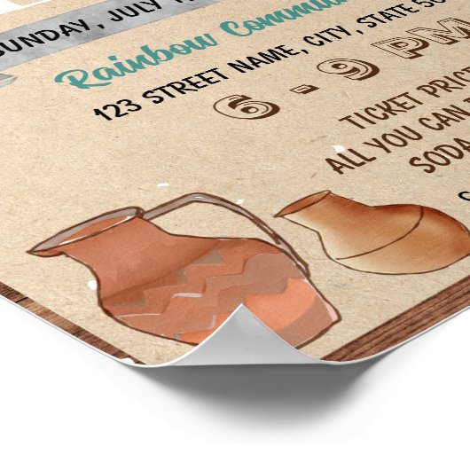 Aardewerk klasse sjabloon poster (Hoek)