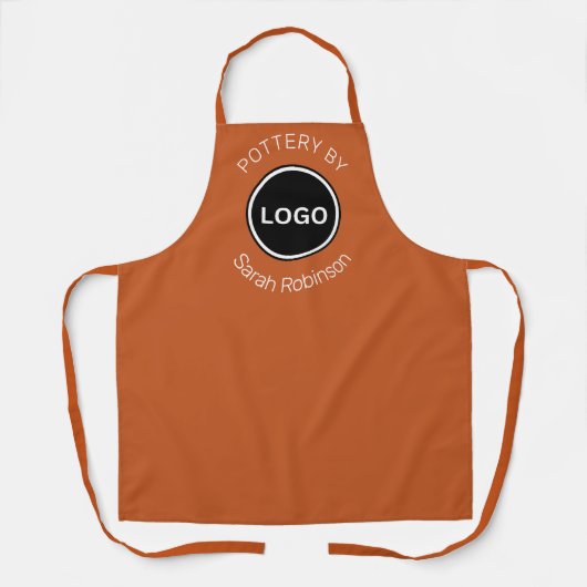 Aardewerk met aangepaste naam en Logo Schort (Voorkant)