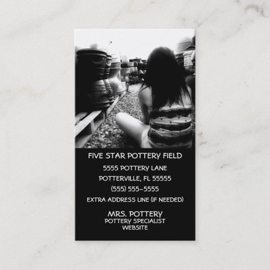 aardewerkveld visitekaartje (Voorkant)