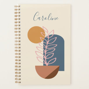 Aardge Abstracte geometrische botanische gepersona Planner
