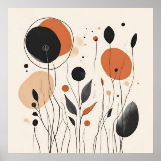Aardgebonden Botanicals — Geometrische Ritme Poster