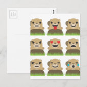 aardhog emojis briefkaart (Voorkant / Achterkant)