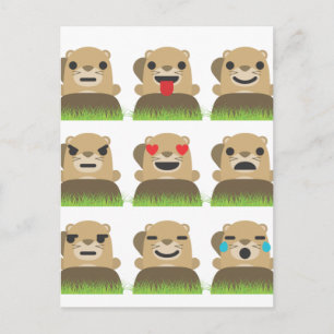 aardhog emojis briefkaart