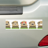 aardhog emojis bumpersticker (Op auto)